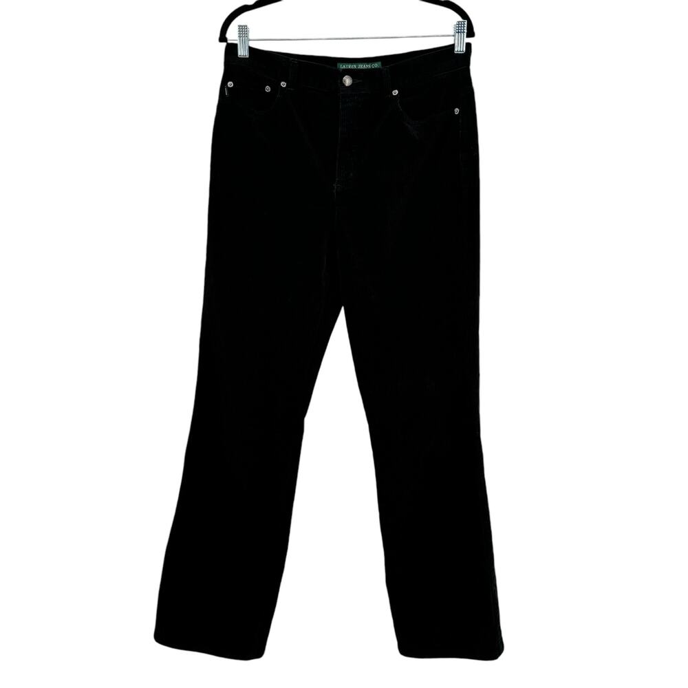 Lauren Ralph Lauren Corduroy Pants 10 Fall Staple 11" Rise Black Classic Capsule